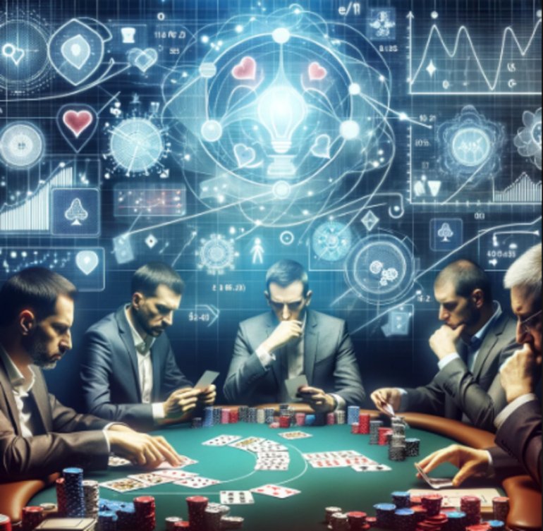Jugadores de póquer en la mesa