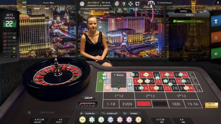 Ruleta online con crupier en vivo