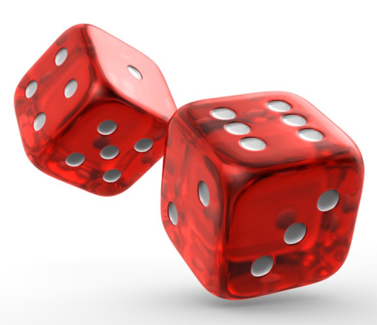 Dados rojos para dados de cristal o plástico