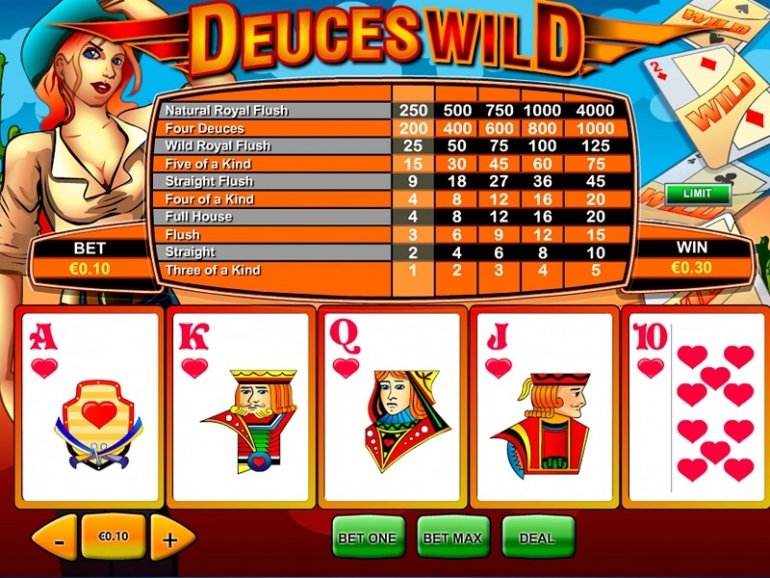 Tipos de video póquer Deuces Wild