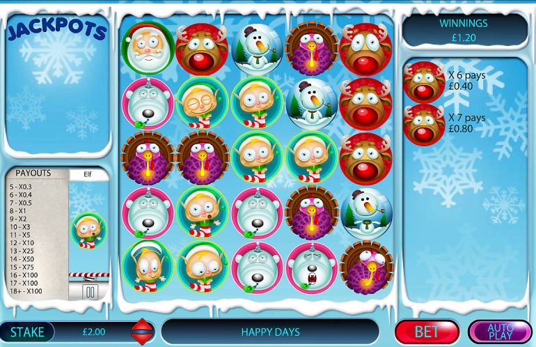 Vídeo tragaperras Christmas Reactors