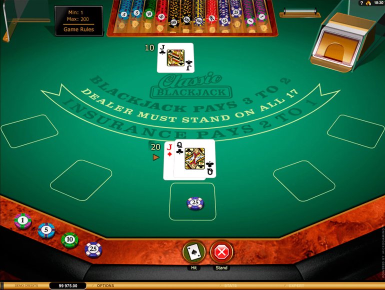 Blackjack Atlantic City de Microgaming