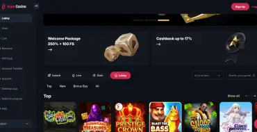 50% up to $100 / €100 on your second deposit at Hype Casino: Paquete de bienvenida