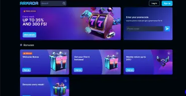 50% up to 150 € on your first deposit at Arkada: Arkada Casino en línea