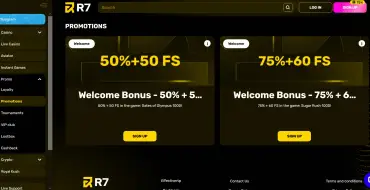 Enhanced first deposit bonus: up to 250 € + 60 FS at R7 online casino: R7 casino en línea