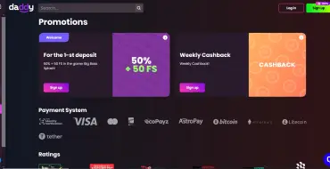 Up to 300€ and 800 free spins for new players at Daddy: Casino en línea Daddy