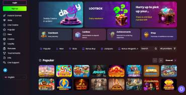 Daddy Casino: Página web