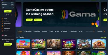 Gama Casino: Página principal