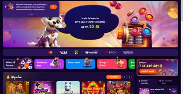 Irwin Casino: Página web del casino