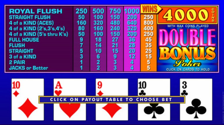 Videopoker Bono Doble