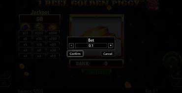 1 Reel Golden Piggy: Apuesta