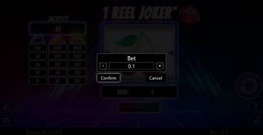 1 Reel Joker: Apuesta