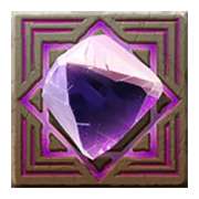 El símbolo Gema (púrpura). en Lucy Luck and the Temple of Mysteries