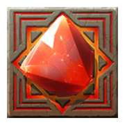 El símbolo Piedra preciosa (roja). en Lucy Luck and the Temple of Mysteries