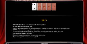 2025 Hit Slot: Reglas