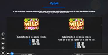 3 Crazy Tikis: Tabla de pagos