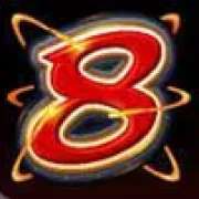 El símbolo 8 Rojo en Atomic 8s – Power Spin