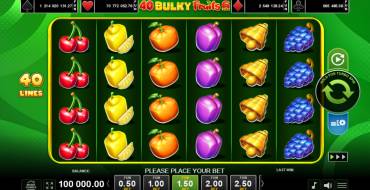 40 Bulky Fruits 6 Reels: Máquina tragaperras