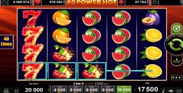 40 Power Hot: Ganancias