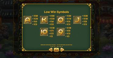 5 Lucky Lions: Tabla de pagos parte 2