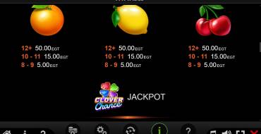 5x6 Fruity Shots: Tabla de pagos 3