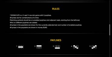 7 Bonus Up: Reglas