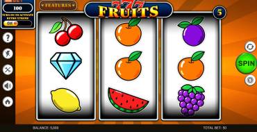 777 – Fruits: Máquina tragaperras