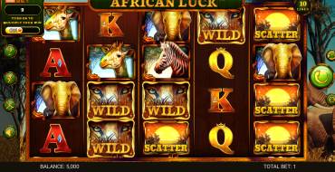 African Luck: Máquina tragaperras