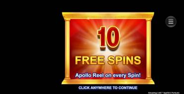 Amazing Link Apollo's Fortune: Giros gratis