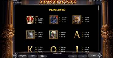 Aristocats: Tabla de pagos