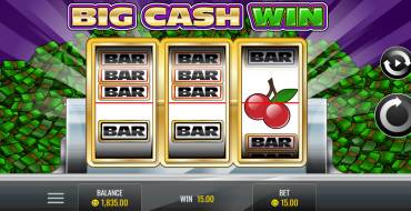 Big Cash Win: Ganancias