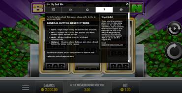 Big Cash Win: Reglas