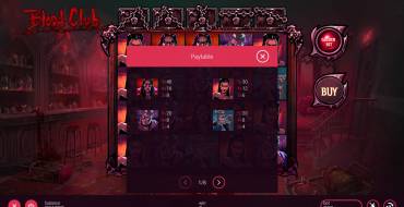 Blood Club: Tabla de pagos