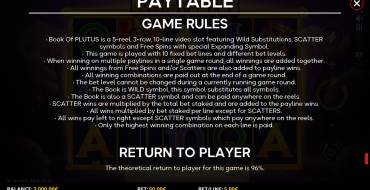 Book of Plutus: Reglas