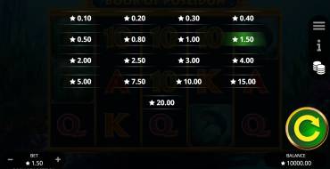 Book of Poseidon: Apuesta