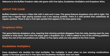 Buffalo Freedom DoubleMax: Reglas