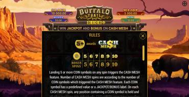 Buffalo Trail Dice: Juegos de bonificación