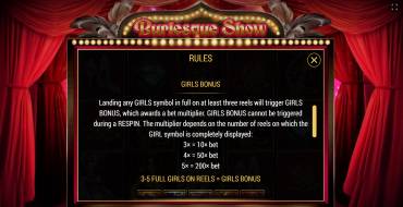 Burlesque Show: Juegos de bonificación