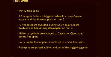 Caesar's Victory: Tiradas gratuitas y/o re-giros