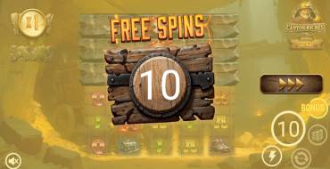 Canyon Riches: Tiradas gratuitas y/o re-giros