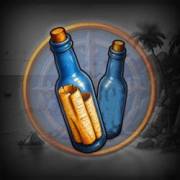 Captain More'gain: Una botella con una nota