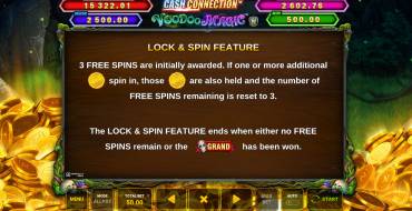 Cash Connection — Voodoo Magic: Tiradas gratuitas y/o re-giros