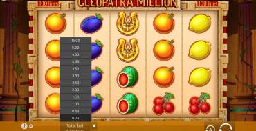 Cleopatra Million: Apuesta