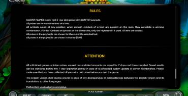 Clover Flames: Reglas