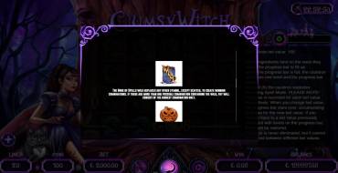 Clumsy Witch: Tabla de pagos