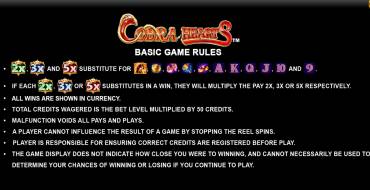 Cobra Hearts: Reglas