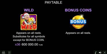 Coin Gobbler — Christmas Edition: Tabla de pagos