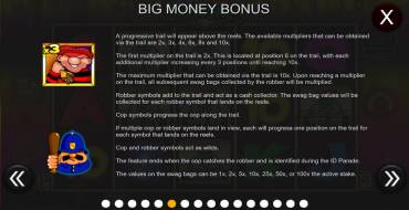 Cops 'n' Robbers Big Money: Juegos de bonificación