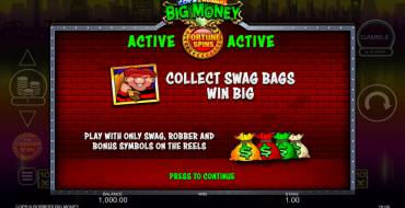 Cops 'n' Robbers Big Money: Características únicas