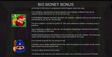 Cops`n`Robbers Bigger Big Money: Juegos de bonificación